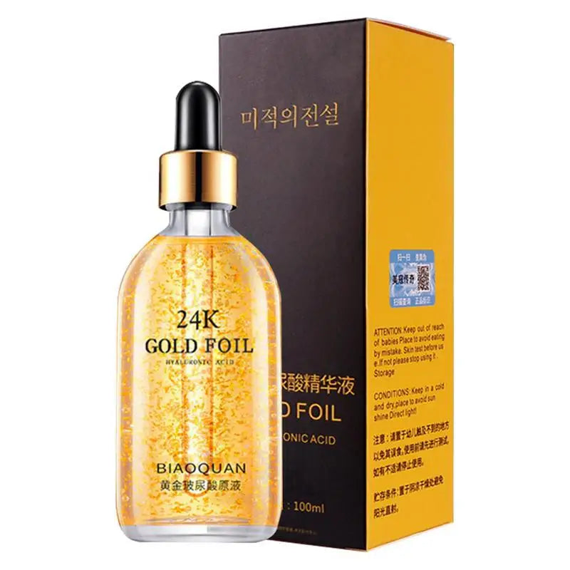 Gold Foil Hyaluronic Serum Hydration Brightening — Gold | KIMLUD
