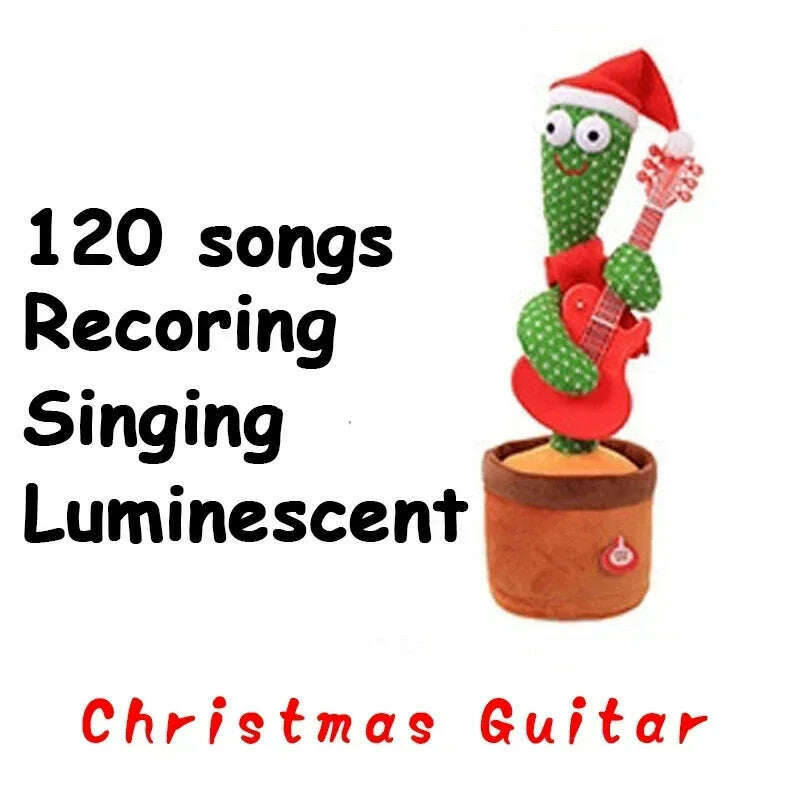 KIMLUD, A Talking Cactus Toy That Can Be Charged, Recorded, and Repeated. Suitable for Spanish, English, and Arabic  Voice Changer, Christmas Guitar, KIMLUD APPAREL - Womens Clothes