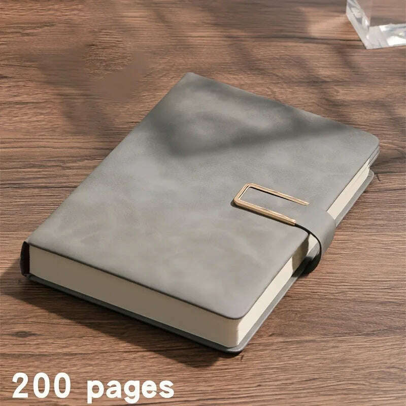 A5 Thickened Deer Head Notebook Business PU Soft Leather Notepad With Horizontal Lines School Office Supplies Stationery - KIMLUD