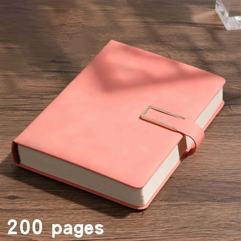 A5 Thickened Deer Head Notebook Business PU Soft Leather Notepad With Horizontal Lines School Office Supplies Stationery - KIMLUD