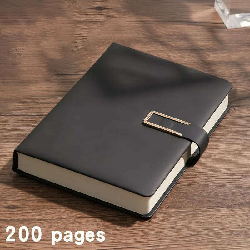 A5 Thickened Deer Head Notebook Business PU Soft Leather Notepad With Horizontal Lines School Office Supplies Stationery - KIMLUD