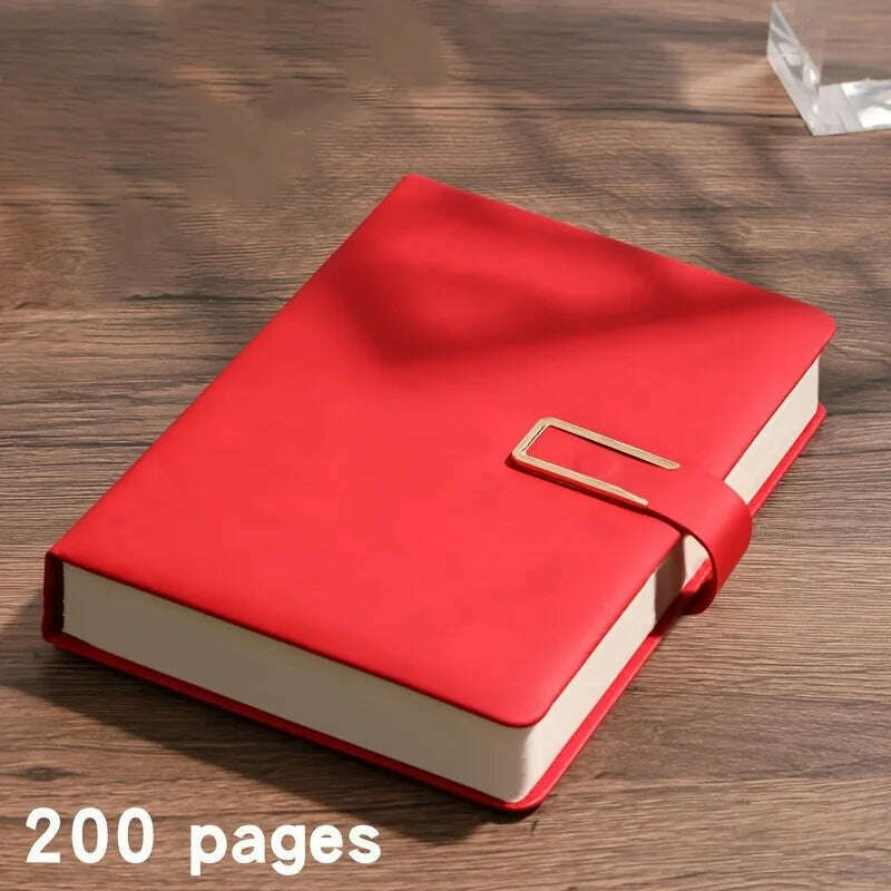 A5 Thickened Deer Head Notebook Business PU Soft Leather Notepad With Horizontal Lines School Office Supplies Stationery - KIMLUD