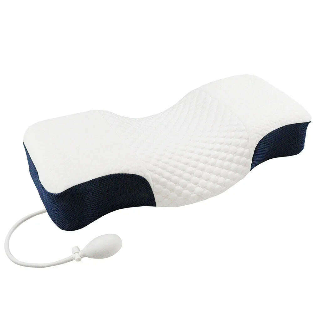 KIMLUD, Adjustable Cervical Contour Memory Foam Pillow for Neck Pain Orthopedic Neck Pillow for Shoulder Pain Ergonomic Head Neck, Blue / CHINA, KIMLUD Women's Clothes