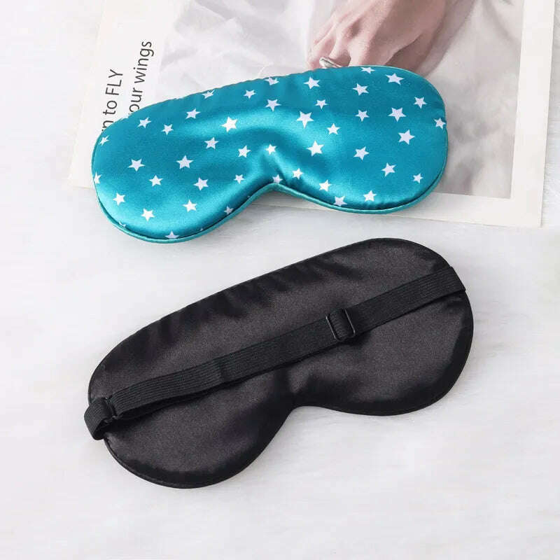 KIMLUD, Adjustable Silk Star Spot Sleep Mask Lunch Break Travel Home Sleep Aid Eyeshade Men And Women Sleeping Eye Mask Eye Shade Cover, KIMLUD Womens Clothes