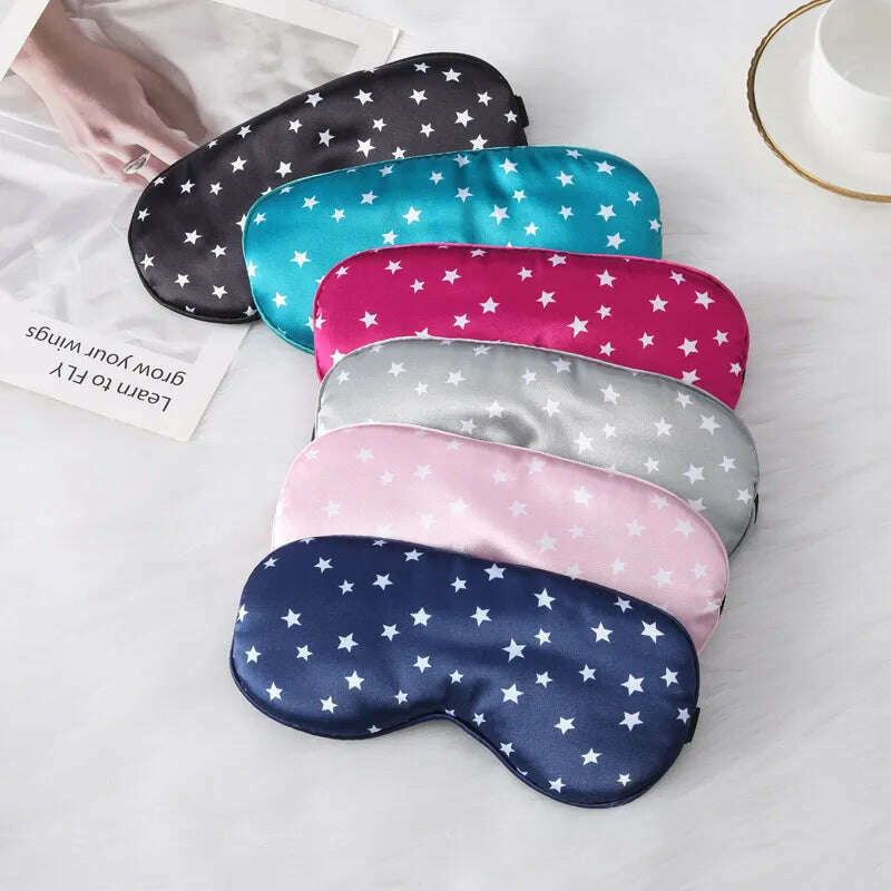 KIMLUD, Adjustable Silk Star Spot Sleep Mask Lunch Break Travel Home Sleep Aid Eyeshade Men And Women Sleeping Eye Mask Eye Shade Cover, KIMLUD Womens Clothes