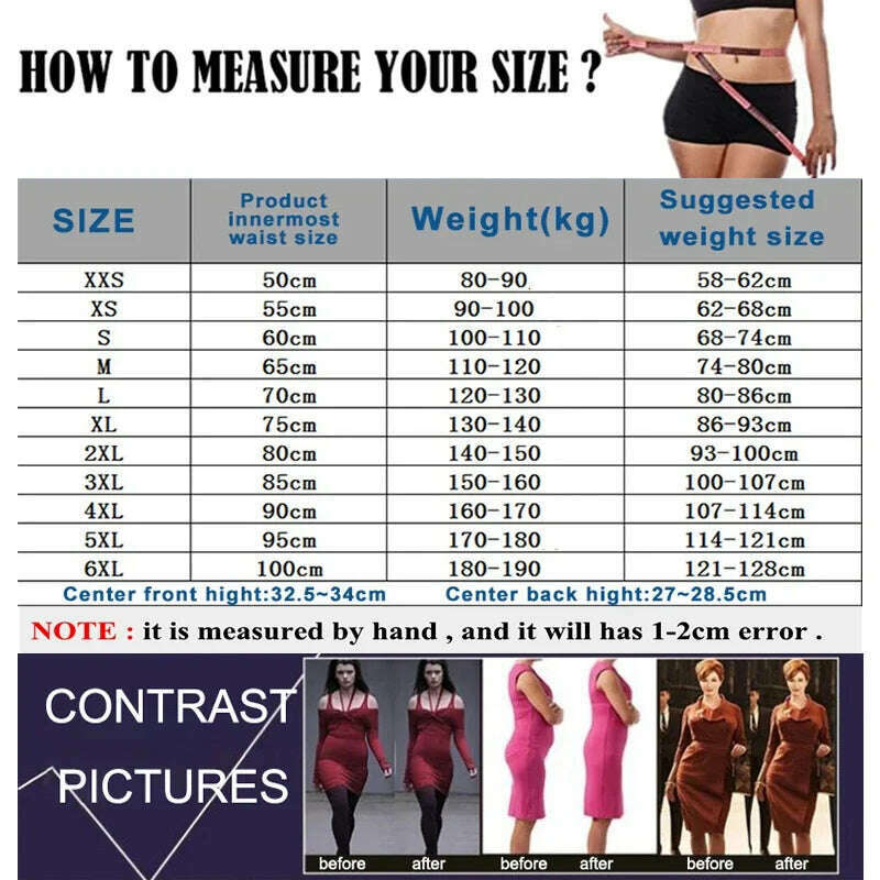 AfruliA Fajas Colombian Girdles Waist Trainer High Compression BBL Shorts Tummy Control Sheath Flat Stomach Modeling Belt Corset - KIMLUD