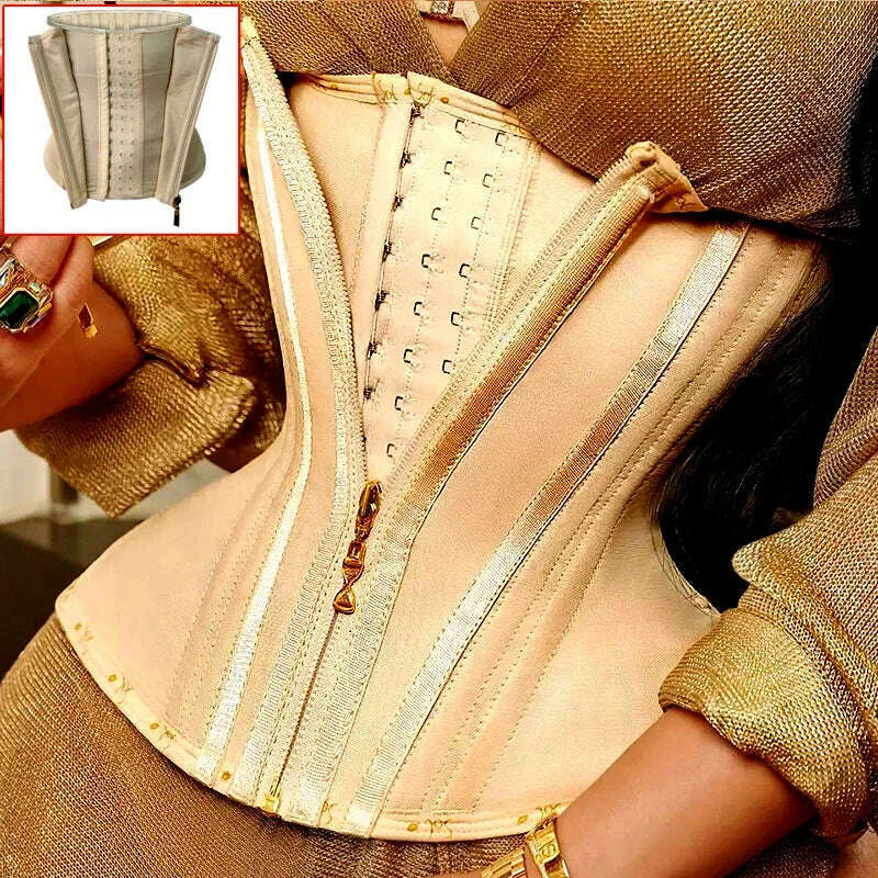 AfruliA Fajas Colombian Girdles Waist Trainer High Compression BBL Shorts Tummy Control Sheath Flat Stomach Modeling Belt Corset - KIMLUD