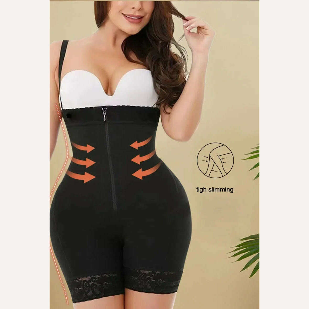 KIMLUD, AfruliA Fajas Colombiana Girdle Full Body Shaper Lift Up Butt Lifter Bodysuits Tummy Control Panties Waist Trainer Thigh Slimmer, KIMLUD Womens Clothes