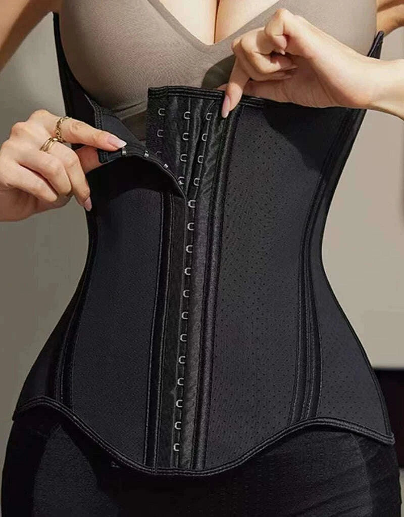 AfruliA Latex High Compression Shapewear Waist Trainer Corset Fajas Colombianas Girdle Strap Slimming Abdominal Belt Body Shaper