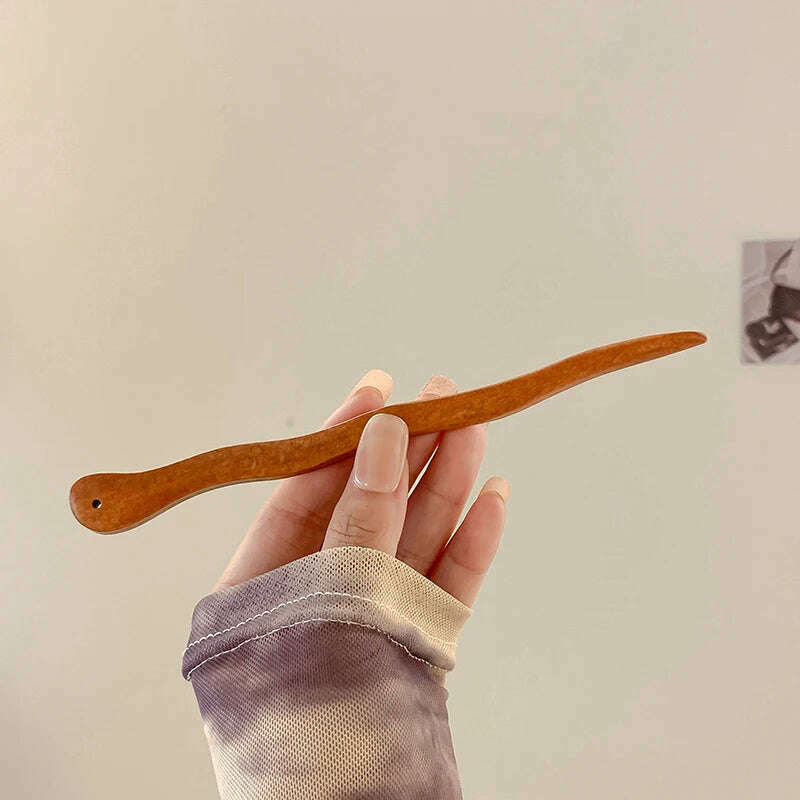 AISHG Vintage Wood Hair Sticks Women Chinese Style Sandalwood Hair Pins Elegant Female Hairpins Wedding Jewelry Hair Accessories - KIMLUD