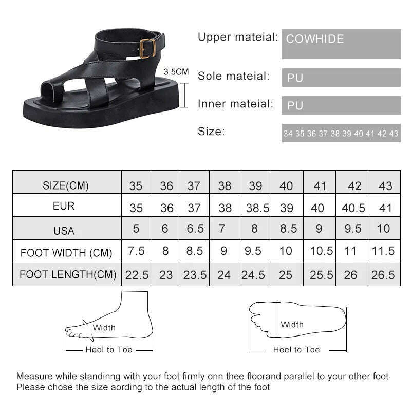 KIMLUD, AIYUQI Sandals Women Genuine Leather 2024 Summer New Clip Toe Sandals Ladies Roman Women Shoes Muffin Sandals WHS MTO, KIMLUD Womens Clothes