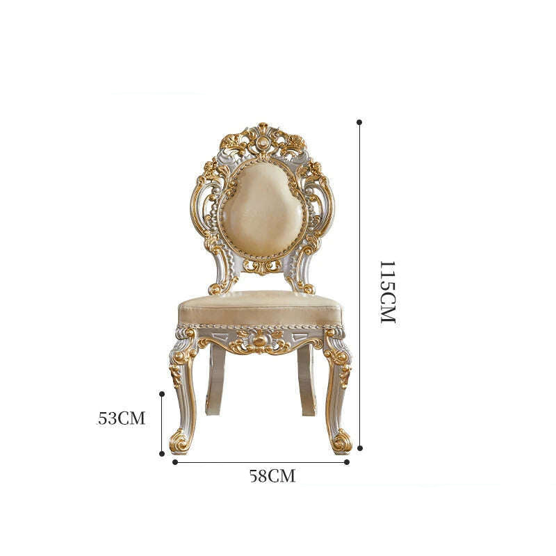 All-solid wood dining table and chair combination villa rectangular western dining table large household dining table - KIMLUD