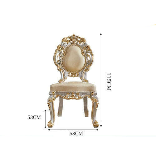 All-solid wood dining table and chair combination villa rectangular western dining table large household dining table - KIMLUD
