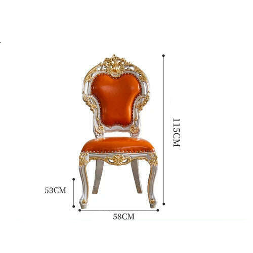 All-solid wood dining table and chair combination villa rectangular western dining table large household dining table - KIMLUD