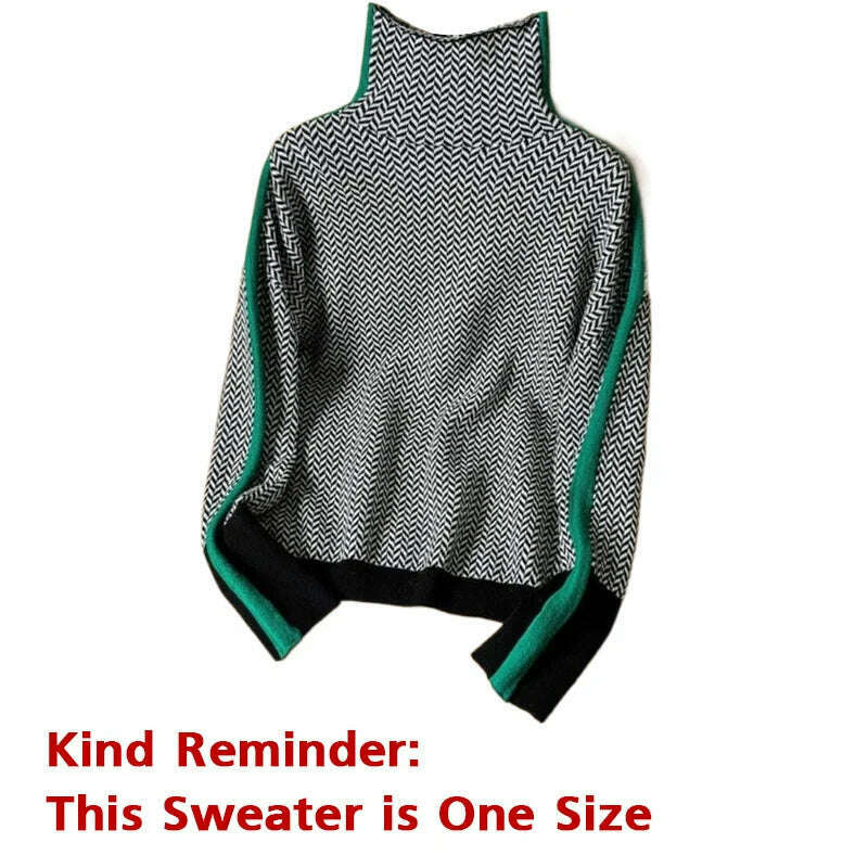 Alobee Women Sweater Knitted Turtleneck New Warm Stylish Sweaters Ladies Girl Slim Women Sweaters Pullovers Female Woman Sweater - KIMLUD