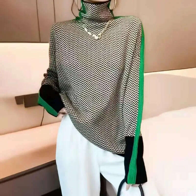 Alobee Women Sweater Knitted Turtleneck New Warm Stylish Sweaters Ladies Girl Slim Women Sweaters Pullovers Female Woman Sweater - KIMLUD