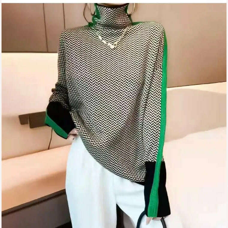 Alobee Women Sweater Knitted Turtleneck New Warm Stylish Sweaters Ladies Girl Slim Women Sweaters Pullovers Female Woman Sweater - KIMLUD