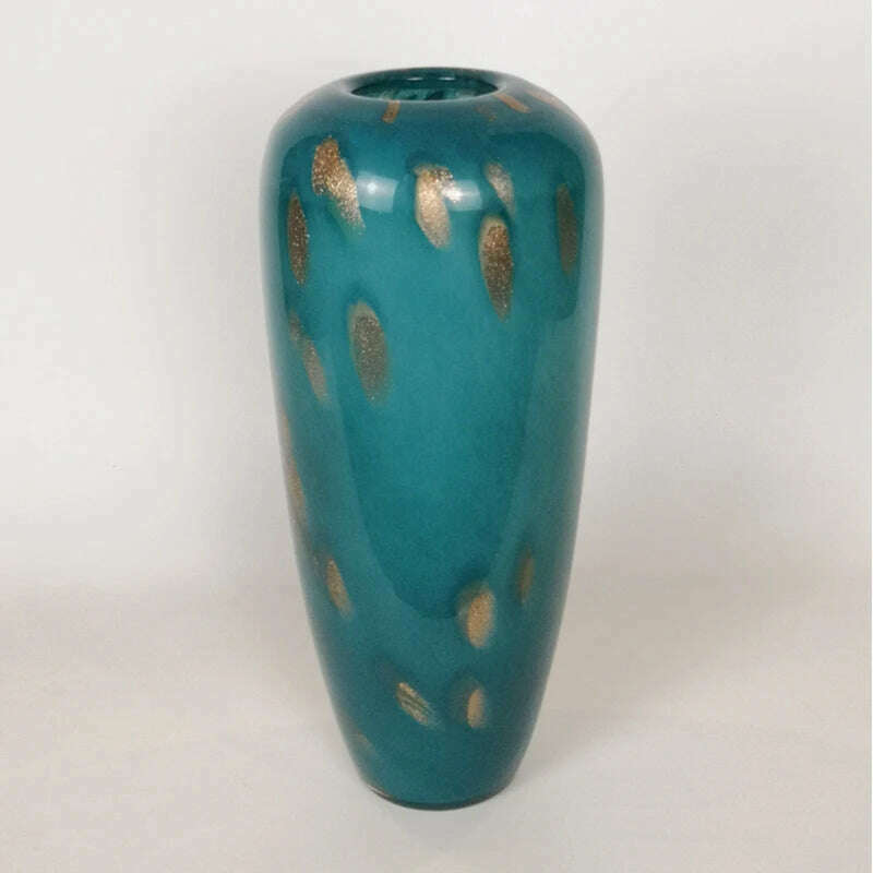 KIMLUD, American Enamel High-End Glass Vase European Hallway Living Room Flower Arrangement Home Decorations Light Luxury Ornaments, KIMLUD Womens Clothes