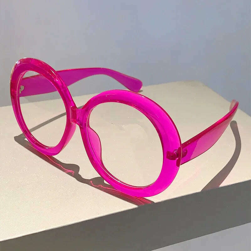 KIMLUD, Anti Blue Light Glasses Women For Men Vintage Brand Designer Myopia Prescription Optical Round Computer Big Eye Glasses Frame, KIMLUD Women's Clothes