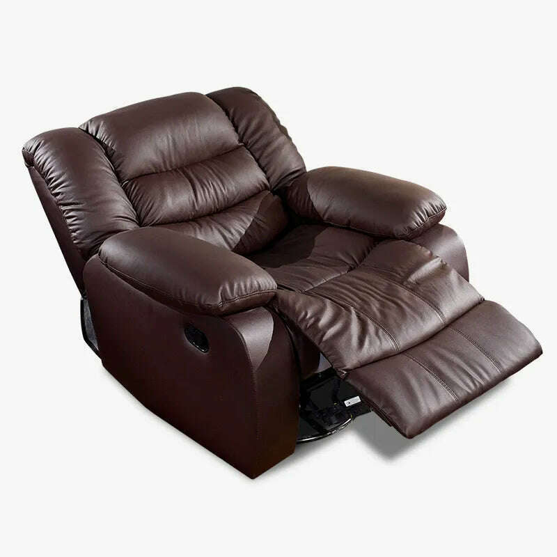 KIMLUD, Antique European Creative cow real genuine leather chair single living room sofa chairs swivel chair functional chair recliner, Default Title, KIMLUD Womens Clothes