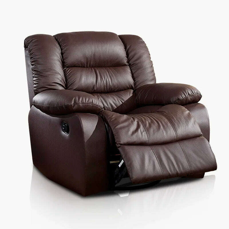KIMLUD, Antique European Creative cow real genuine leather chair single living room sofa chairs swivel chair functional chair recliner, KIMLUD Womens Clothes