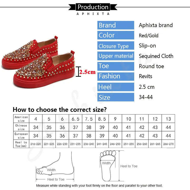 KIMLUD, Aphixta Flat With Shoes Women Men Flats Sequined Cloth Revits Couple Platform Woman Shoes Bling Crysta Black Flat Heels Shoe, KIMLUD Womens Clothes