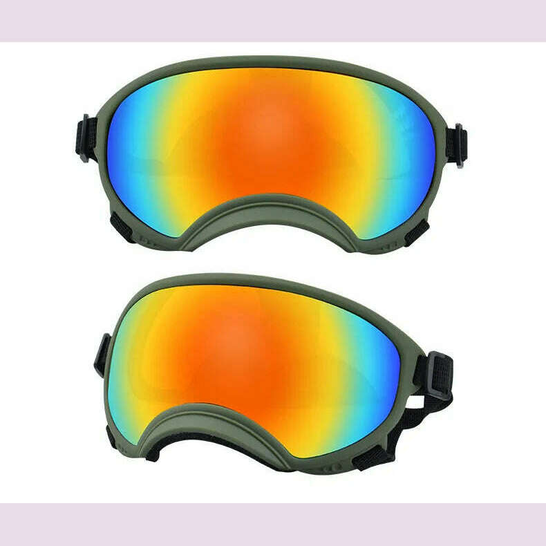 ATUBAN Dog Goggles Anti UV Strong Impact Resistance Adjustable Elastic Puppy Large Breed Dog Goggles Breathable Pet Sunglasses - KIMLUD