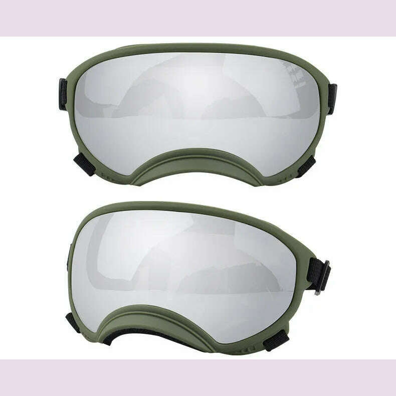 ATUBAN Dog Goggles Anti UV Strong Impact Resistance Adjustable Elastic Puppy Large Breed Dog Goggles Breathable Pet Sunglasses - KIMLUD