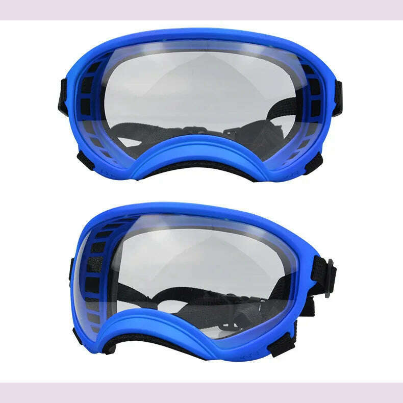 ATUBAN Dog Goggles Anti UV Strong Impact Resistance Adjustable Elastic Puppy Large Breed Dog Goggles Breathable Pet Sunglasses - KIMLUD