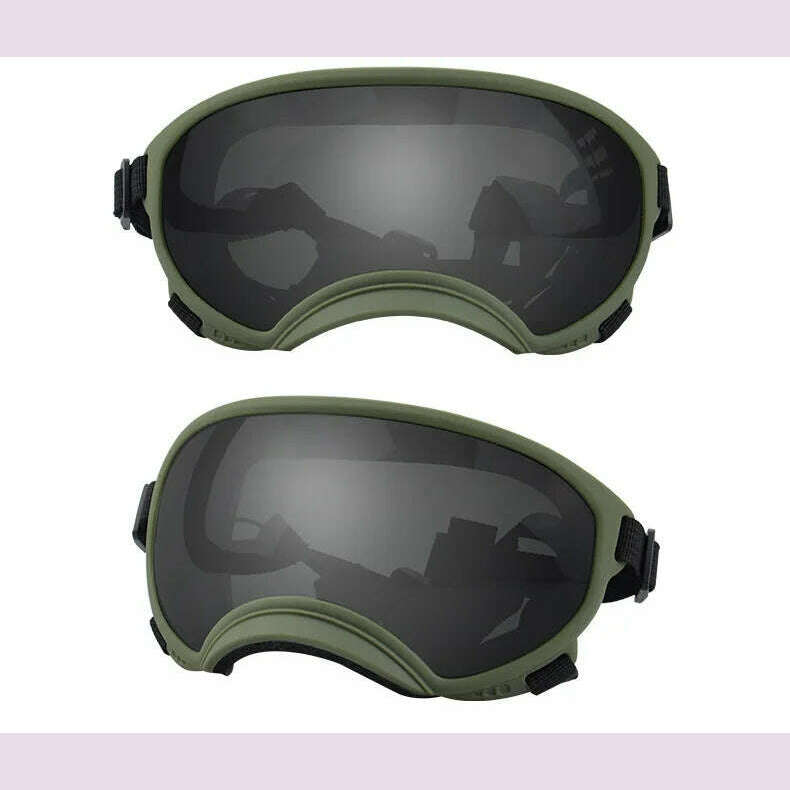 ATUBAN Dog Goggles Anti UV Strong Impact Resistance Adjustable Elastic Puppy Large Breed Dog Goggles Breathable Pet Sunglasses - KIMLUD