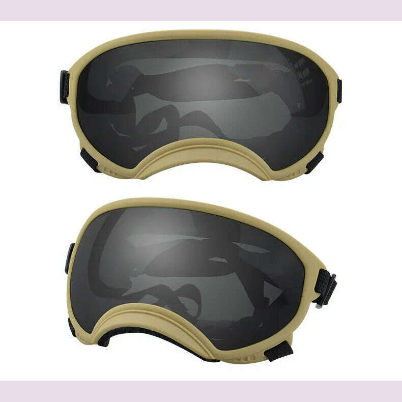ATUBAN Dog Goggles Anti UV Strong Impact Resistance Adjustable Elastic Puppy Large Breed Dog Goggles Breathable Pet Sunglasses - KIMLUD