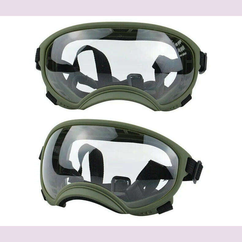ATUBAN Dog Goggles Anti UV Strong Impact Resistance Adjustable Elastic Puppy Large Breed Dog Goggles Breathable Pet Sunglasses - KIMLUD