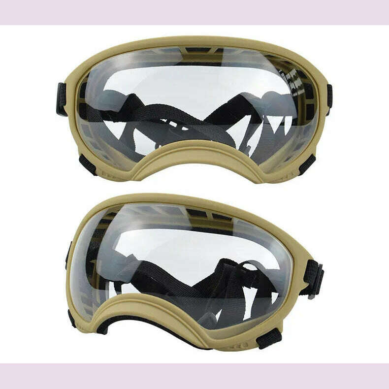 ATUBAN Dog Goggles Anti UV Strong Impact Resistance Adjustable Elastic Puppy Large Breed Dog Goggles Breathable Pet Sunglasses - KIMLUD