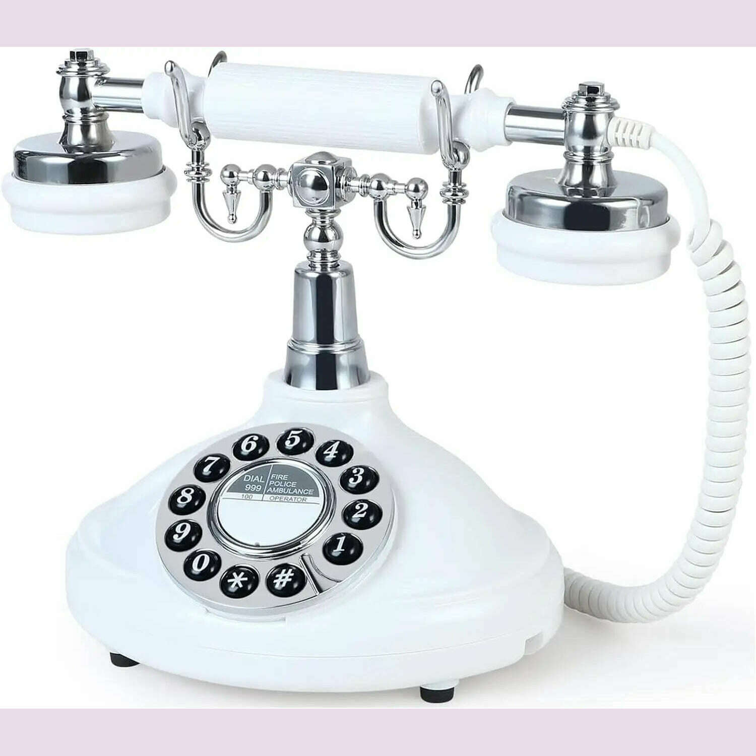 KIMLUD, Audio Guest Book Wedding Phone Vintage Style Audio Message Voicemail for Graduation Retirement Party Birthdays Baby Shower, WHITE, KIMLUD APPAREL - Womens Clothes