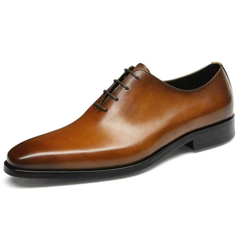 KIMLUD, Authentic Oxford Shoes Classic Italian Design Handcrafted Men's Dress Shoes Short Eye-Catching Leather, KIMLUD Womens Clothes