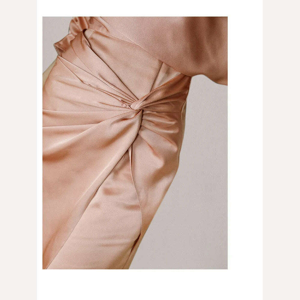 KIMLUD, Autumn 2024 New Style Socialite Temperament Fashion Bat Sleeve Women's Dresses Elegant Slim Female Solid Sheath Pencil Dresses, KIMLUD Womens Clothes