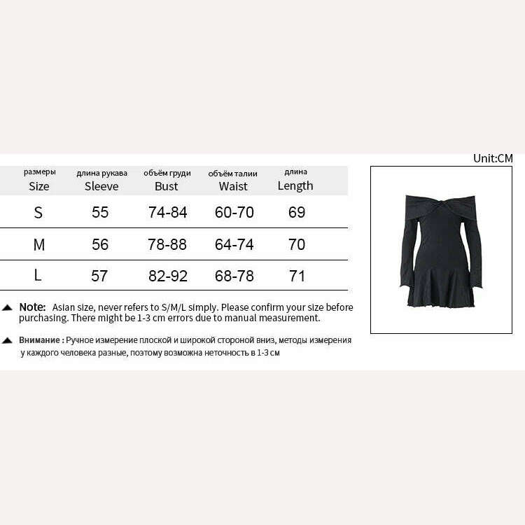 KIMLUD, Autumn Black A-LINE Dress Women Streetwear Sexy Strapless Off Shoulder Long Sleeves Knitting Mini Dresses Club Elegant Partywear, KIMLUD Womens Clothes