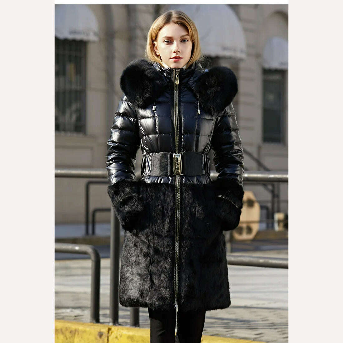 KIMLUD, AYUNSUE Real Fox Fur Hooded Women's Winter Down Jacket Female 90% Duck Down Coat Woman Thick Warm Parkas Mujeres Abrigos U13108, KIMLUD Women's Clothes
