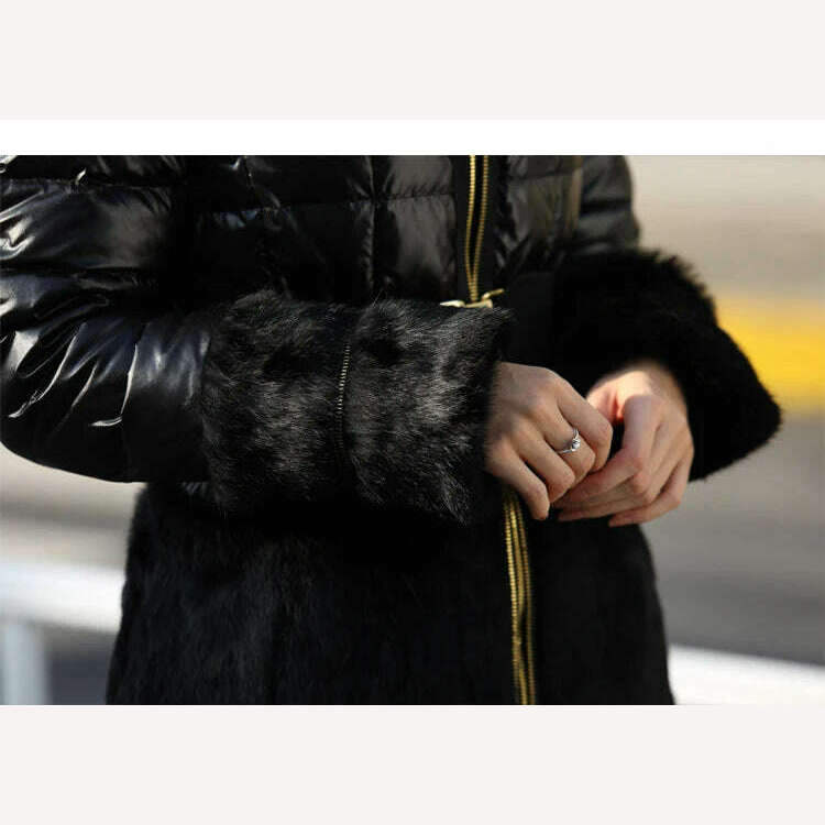 KIMLUD, AYUNSUE Real Fox Fur Hooded Women's Winter Down Jacket Female 90% Duck Down Coat Woman Thick Warm Parkas Mujeres Abrigos U13108, KIMLUD Women's Clothes