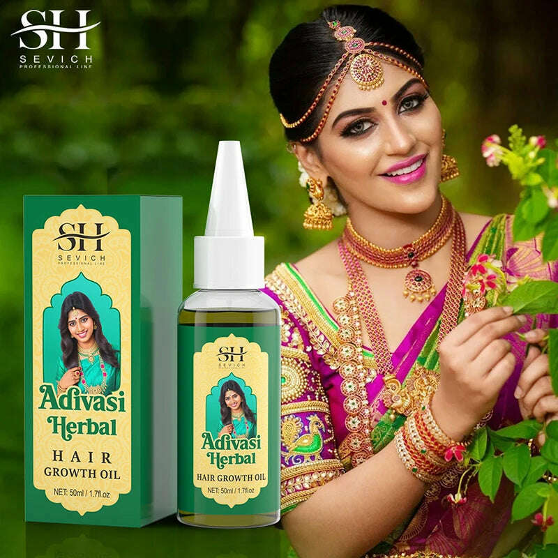 Ayurvedic Hair Growth Oil India Adivasi Organic Hair Growth Serum Anti Hair Loss Fast Regrowth Thicken Oils Hair Growth Products - KIMLUD
