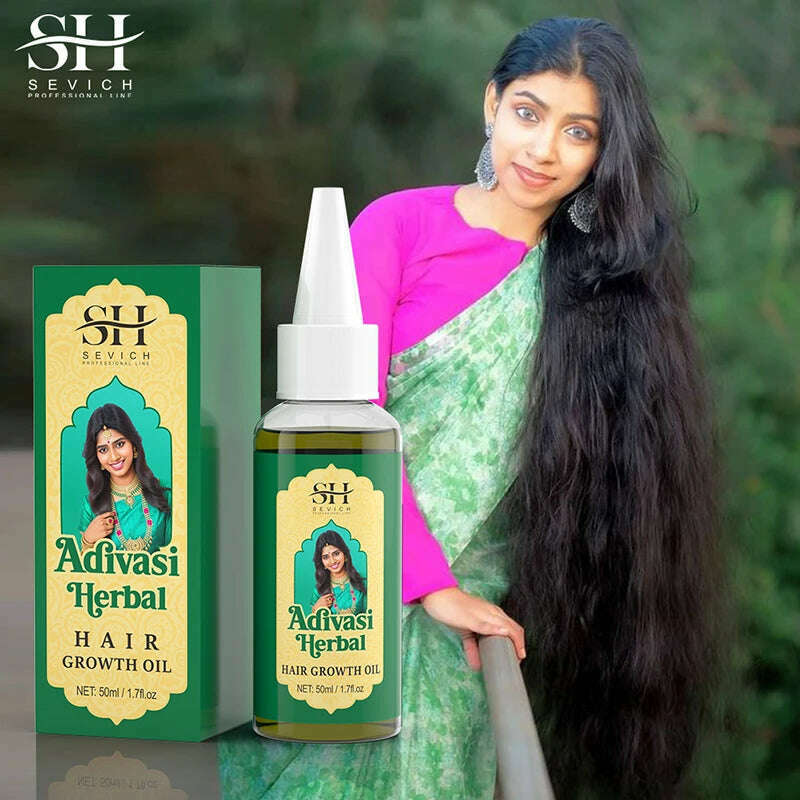Ayurvedic Hair Growth Oil India Adivasi Organic Hair Growth Serum Anti Hair Loss Fast Regrowth Thicken Oils Hair Growth Products - KIMLUD
