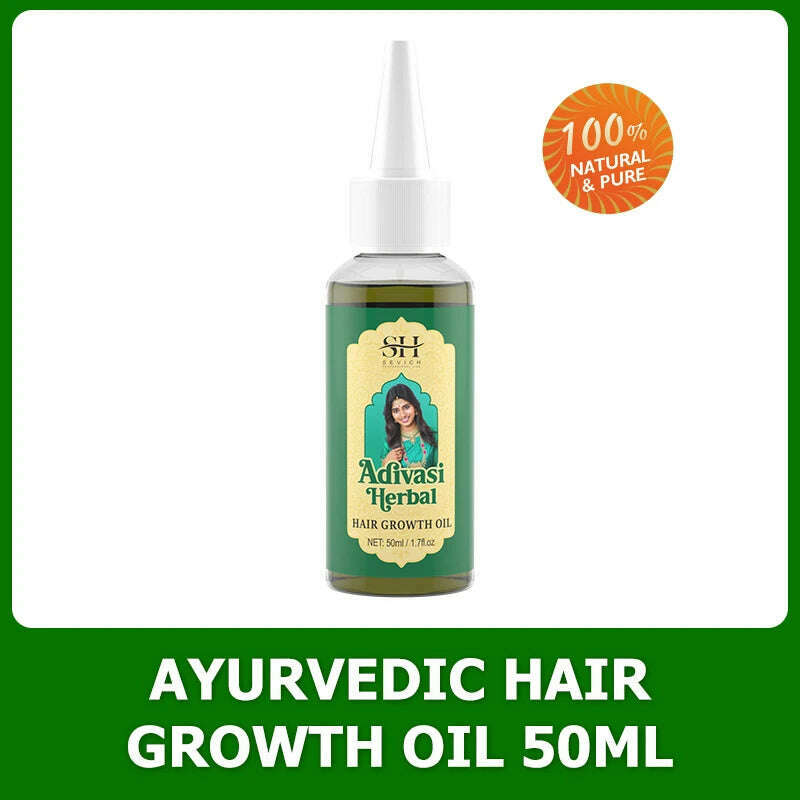Ayurvedic Hair Growth Oil India Adivasi Organic Hair Growth Serum Anti Hair Loss Fast Regrowth Thicken Oils Hair Growth Products - KIMLUD