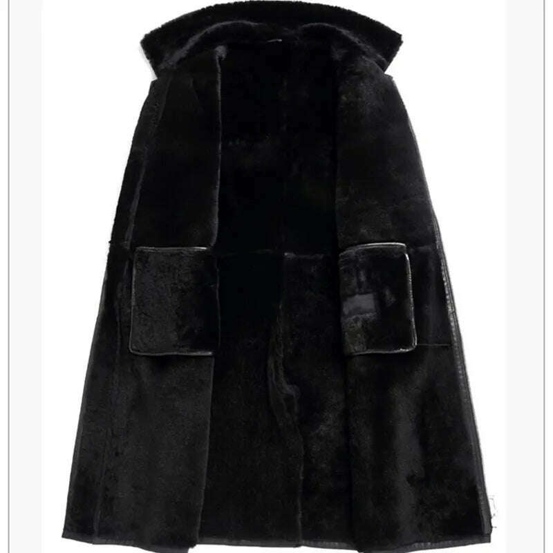 KIMLUD, AYUSNUE Long Fur Natural Sheep Fur Coat Men Leather Jackets Real Fur Coats Winter Genuine Sheepskin Jacket Jaqueta Masculina SGG, KIMLUD Womens Clothes