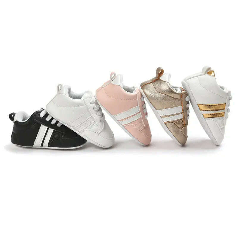 KIMLUD, Baby Boy Girl Moccasins Shoes Infant PU Leather First Walkers Non-slip Soft Newborn Sneakers Sport Crib Baby Shoes Boys Footwear, KIMLUD Womens Clothes