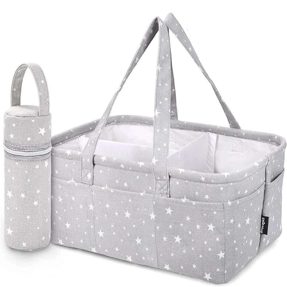 KIMLUD, Baby Storage Nursery Organizer Basket Infant Diaper Bag with Handle Caddy Changing Nappy Kids Storage Carrier Without Bottle Bag, KIMLUD Womens Clothes