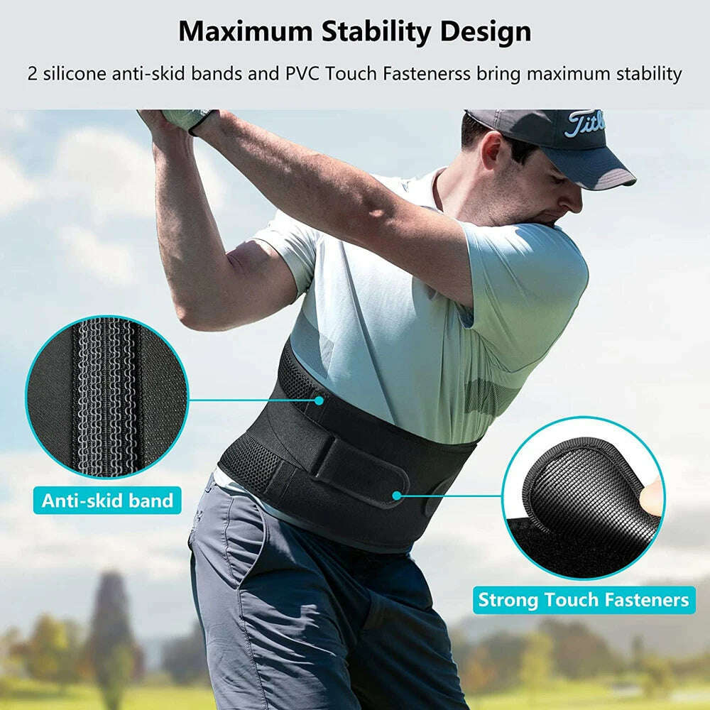 KIMLUD, Back Brace Lower Back Pain Relief with 7 Stays, Adjustable Back Support Belt, Anti-skid Lumbar Support for Sciatica Scoliosis, KIMLUD Womens Clothes
