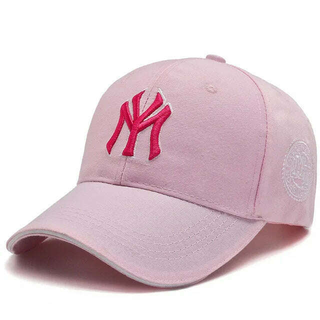 KIMLUD, Baseball Cap Adorable Sun Caps Fishing Hat for Men Women Unisex-Teens Embroidered Snapback Flat Bill Hip Hop Hats, pink, KIMLUD Women's Clothes