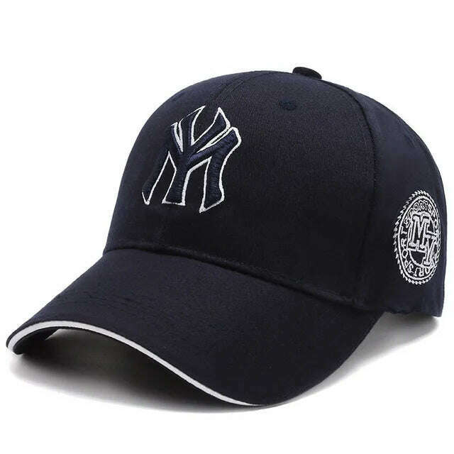 KIMLUD, Baseball Cap Adorable Sun Caps Fishing Hat for Men Women Unisex-Teens Embroidered Snapback Flat Bill Hip Hop Hats, navy, KIMLUD Women's Clothes