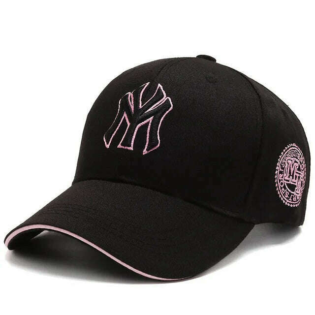 KIMLUD, Baseball Cap Adorable Sun Caps Fishing Hat for Men Women Unisex-Teens Embroidered Snapback Flat Bill Hip Hop Hats, blackpink, KIMLUD Women's Clothes