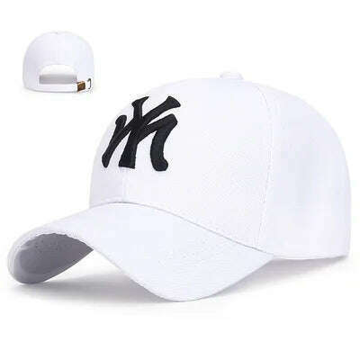 KIMLUD, Baseball Cap Adorable Sun Caps Fishing Hat for Men Women Unisex-Teens Embroidered Snapback Flat Bill Hip Hop Hats, white 1, KIMLUD Women's Clothes
